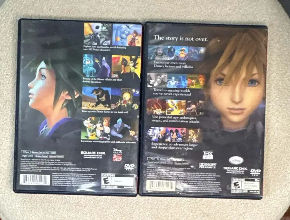 Kingdom Hearts and Kingdom Hearts II Greatest Hits PlayStation 2 Game Bundle